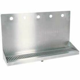 6H 24"W BRUSHED SS WALL MT. DRIP TRAY - 14"H