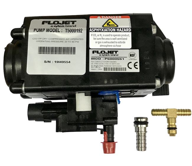 FJ T5000 BIB PUMP-3/8" SS OUTLET & GAS "T"