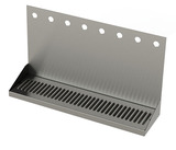 CANDY GOLD 8H 24"W BRUSHED SS WALL MT. DRIP TRAY - 14"H